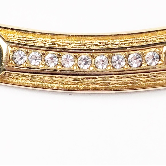 CHRISTIAN DIOR GOLD TONE AND RHINESTONE NECKLACE - Picture 8 of 12